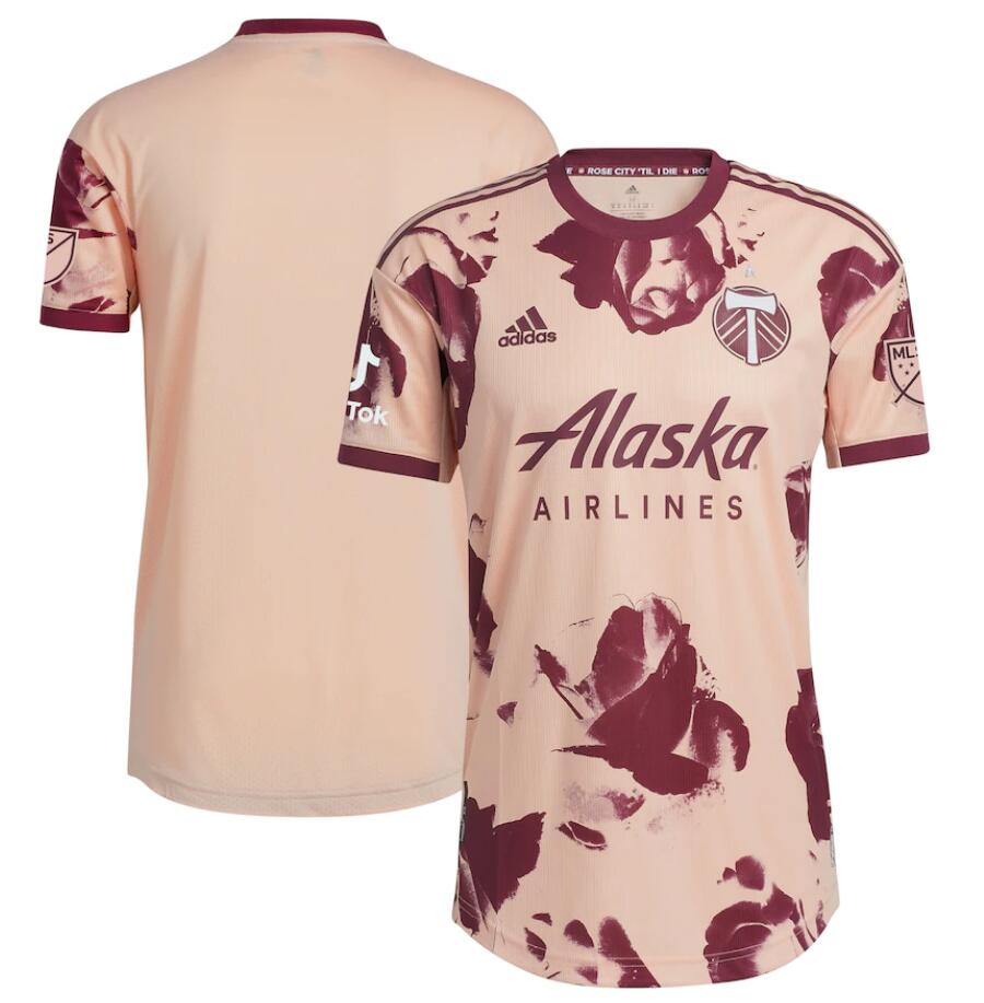 2022/23 Portland Timbers Pink Away Heritage Rose Soccer Jersey Shirt Player Version